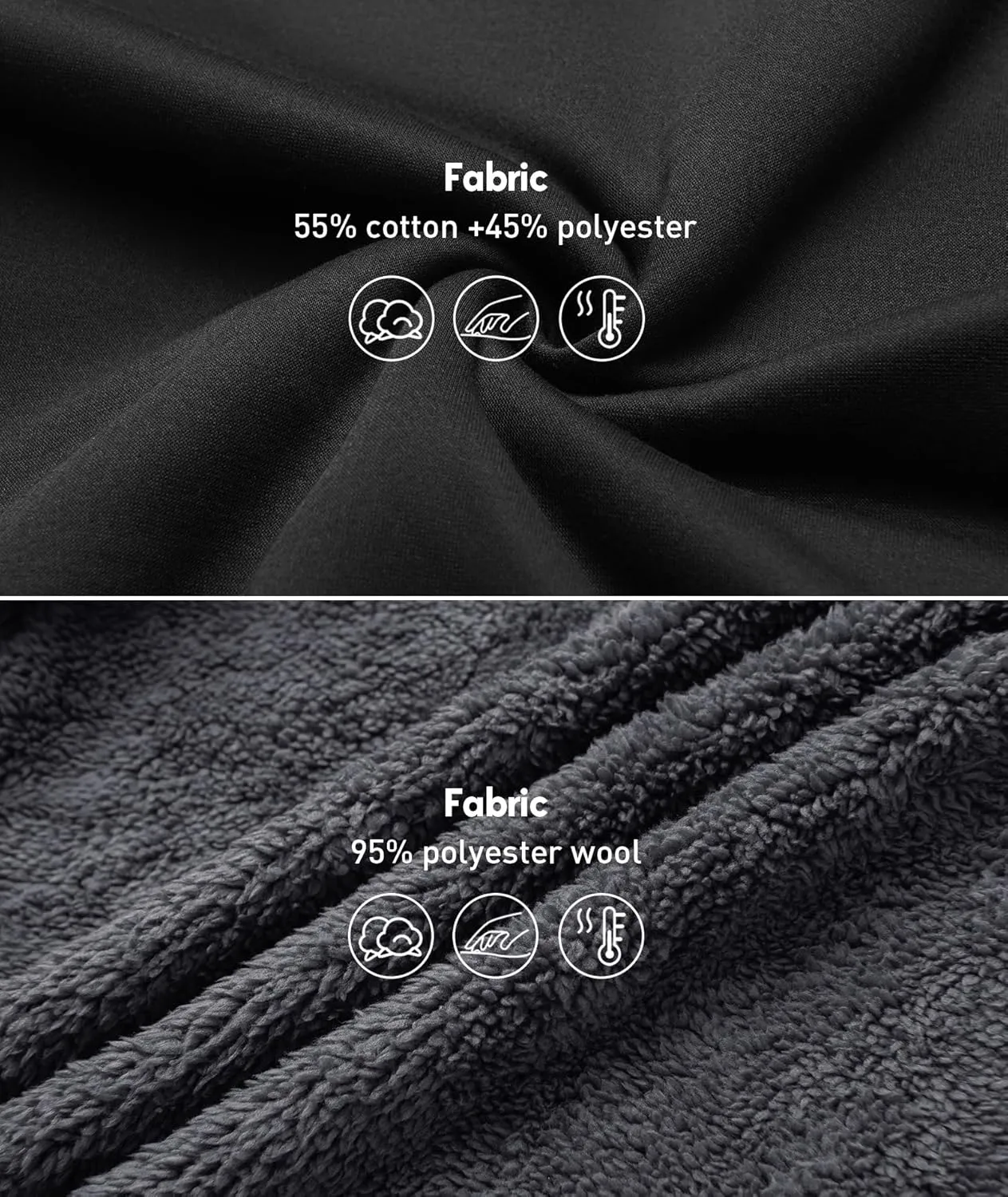 SCODI Hoodies for Men Heavyweight Fleece Sweatshirt - Full Zip Up Thick Sherpa Lined Hooded Jacket