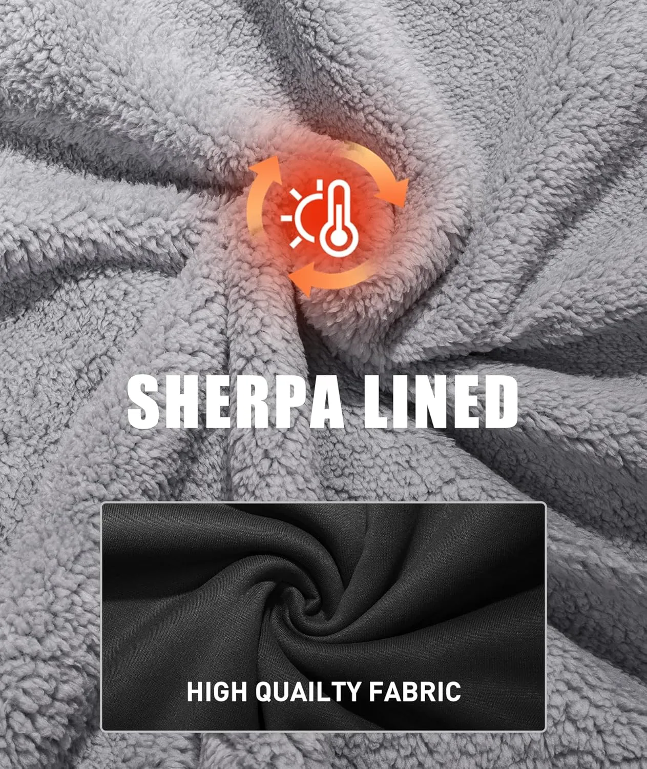 SCODI Hoodies for Men Heavyweight Fleece Sweatshirt - Full Zip Up Thick Sherpa Lined Hooded Jacket