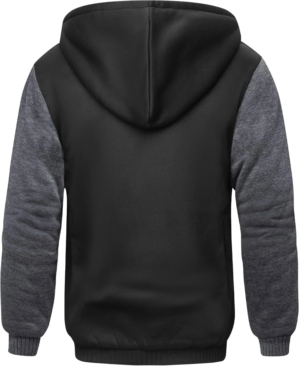 SCODI Hoodies for Men Heavyweight Fleece Sweatshirt - Full Zip Up Thick Sherpa Lined Hooded Jacket