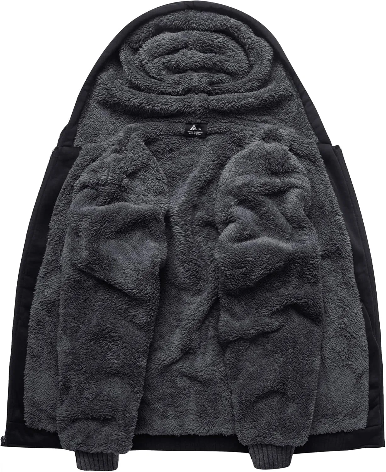 SCODI Hoodies for Men Heavyweight Fleece Sweatshirt - Full Zip Up Thick Sherpa Lined Hooded Jacket