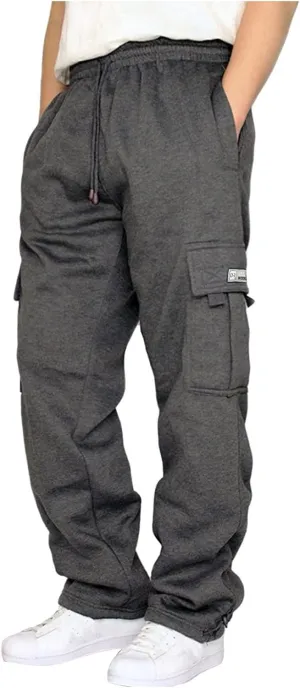Slim Fit Cargo Pants for Men Baggy Sweatpants Plus Size Drawstring Straight Leg Work Pants with Pockets