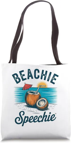 Speech Therapy SLP Beach Vacation Spring, Summer Therapist Tote Bag