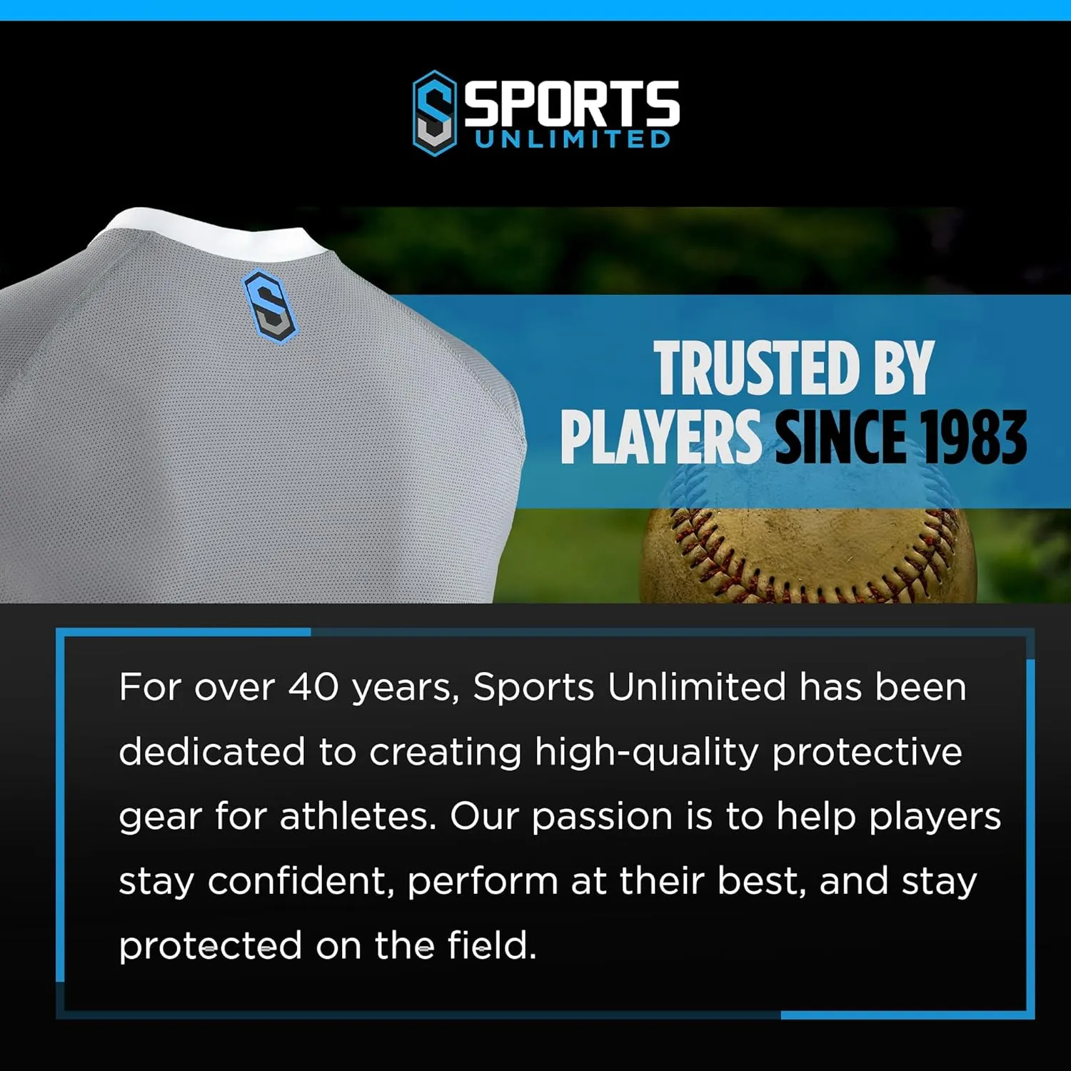 Sports Unlimited Diamond Shield Youth Baseball Padded Shirt, Heart Guard Sternum Protection Compression Shirt, Chest Protector Baseball and Softball