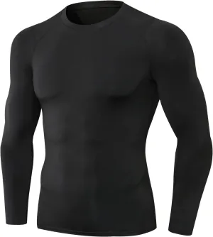 SPVISE Men's Compression Shirt Long Sleeve Athletic Workout T-Shirts Top Active Sport Baselayer Undershirt Gear Shirt Dry Fit