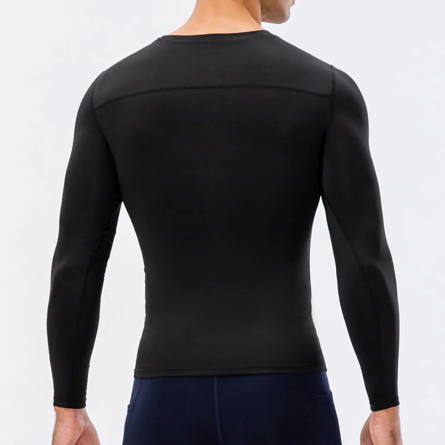 SPVISE Men's Compression Shirt Long Sleeve Athletic Workout T-Shirts Top Active Sport Baselayer Undershirt Gear Shirt Dry Fit