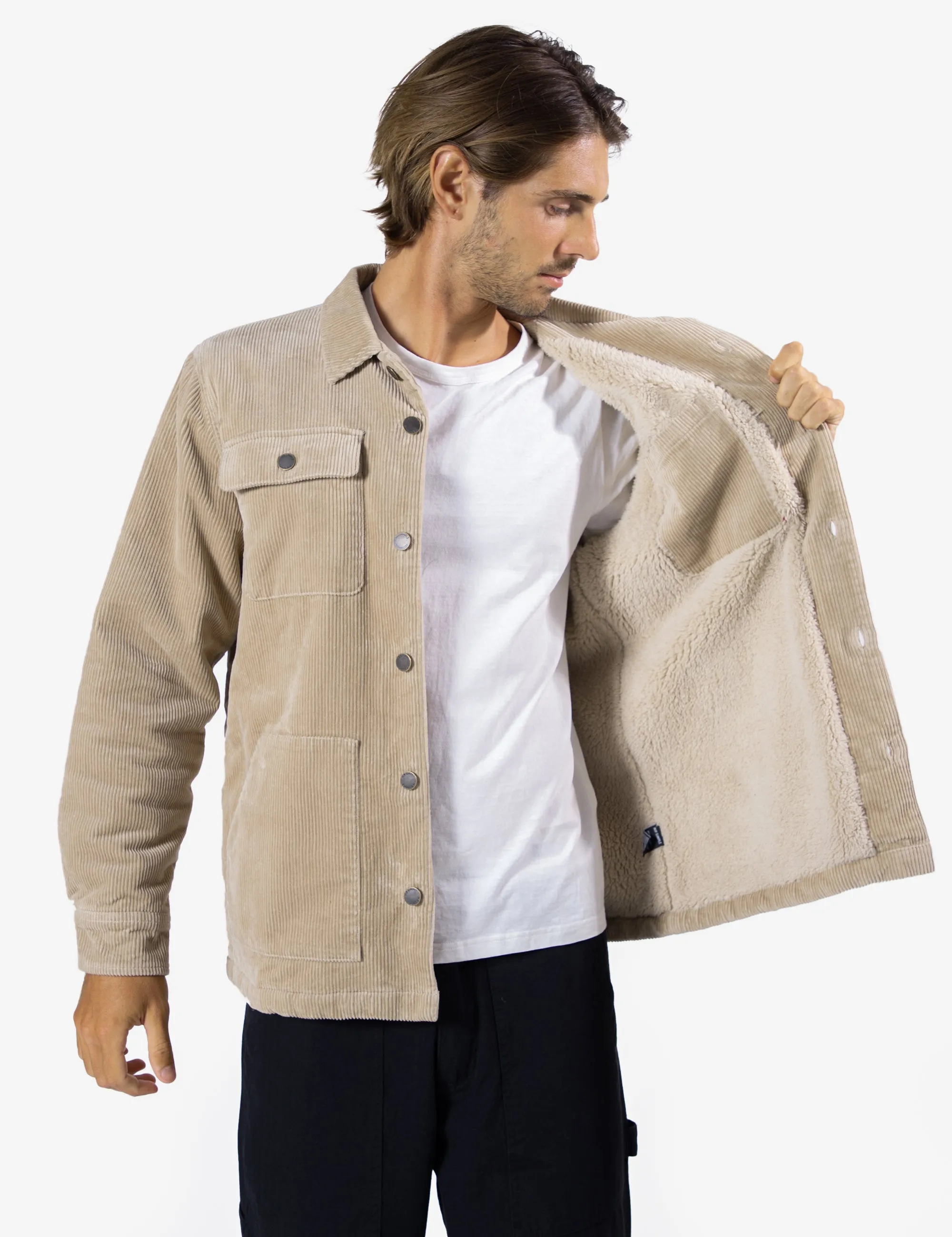 Stockyard Sherpa Jacket - Stone Cord