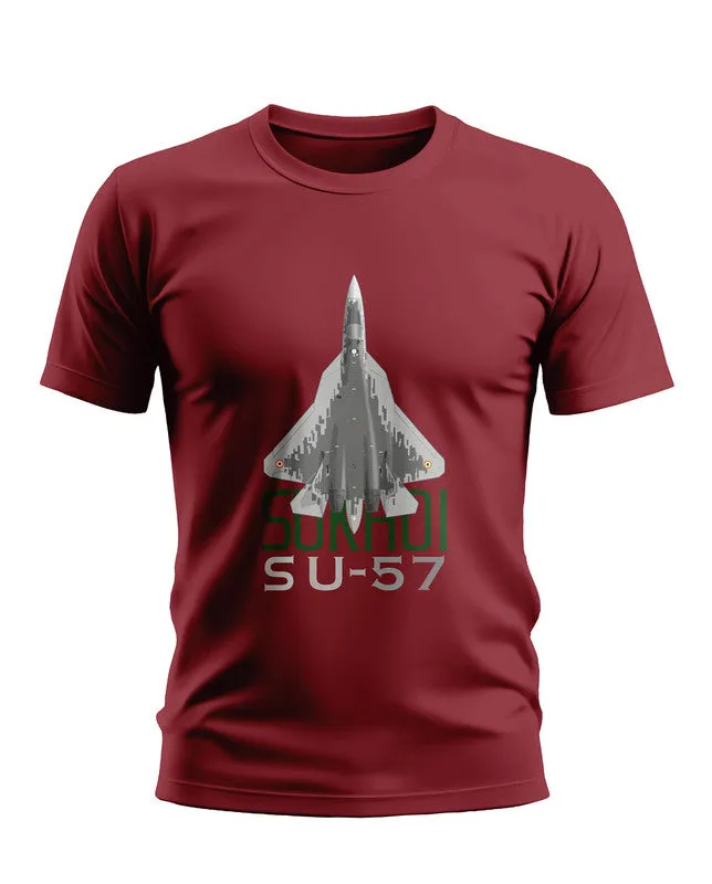 Sukhoi SU-57 Aircraft Soft Cotton T-shirt