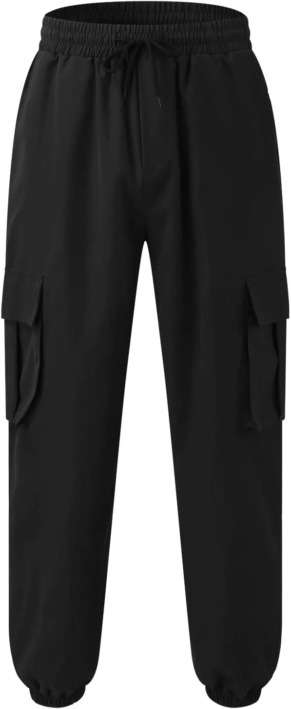 Sweatpants for Men Loose Fit Dress Pants for Men Stretch Waist Match Mens Wild Cargo Pants Corduroy Baggy Pants Mens