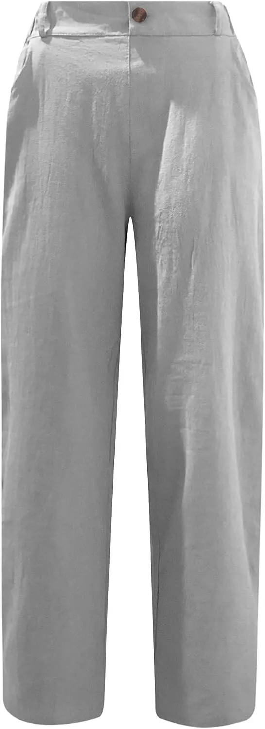 TARIENDY Womens Capri Pants Casual Summer Drawstring Elastic Waist Pant Comfy Lounge Beach Cropped Trousers with Pockets
