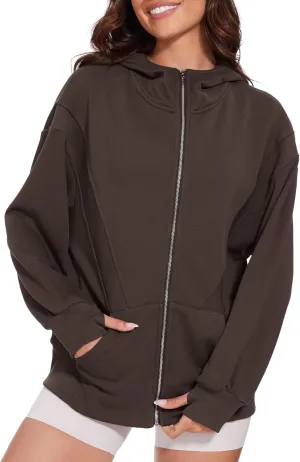 Taurus Womens Zip Up Hoodies Oversized Long Sleeve Sweatshirt Fall Y2K Hoodie Jacket with Pockets