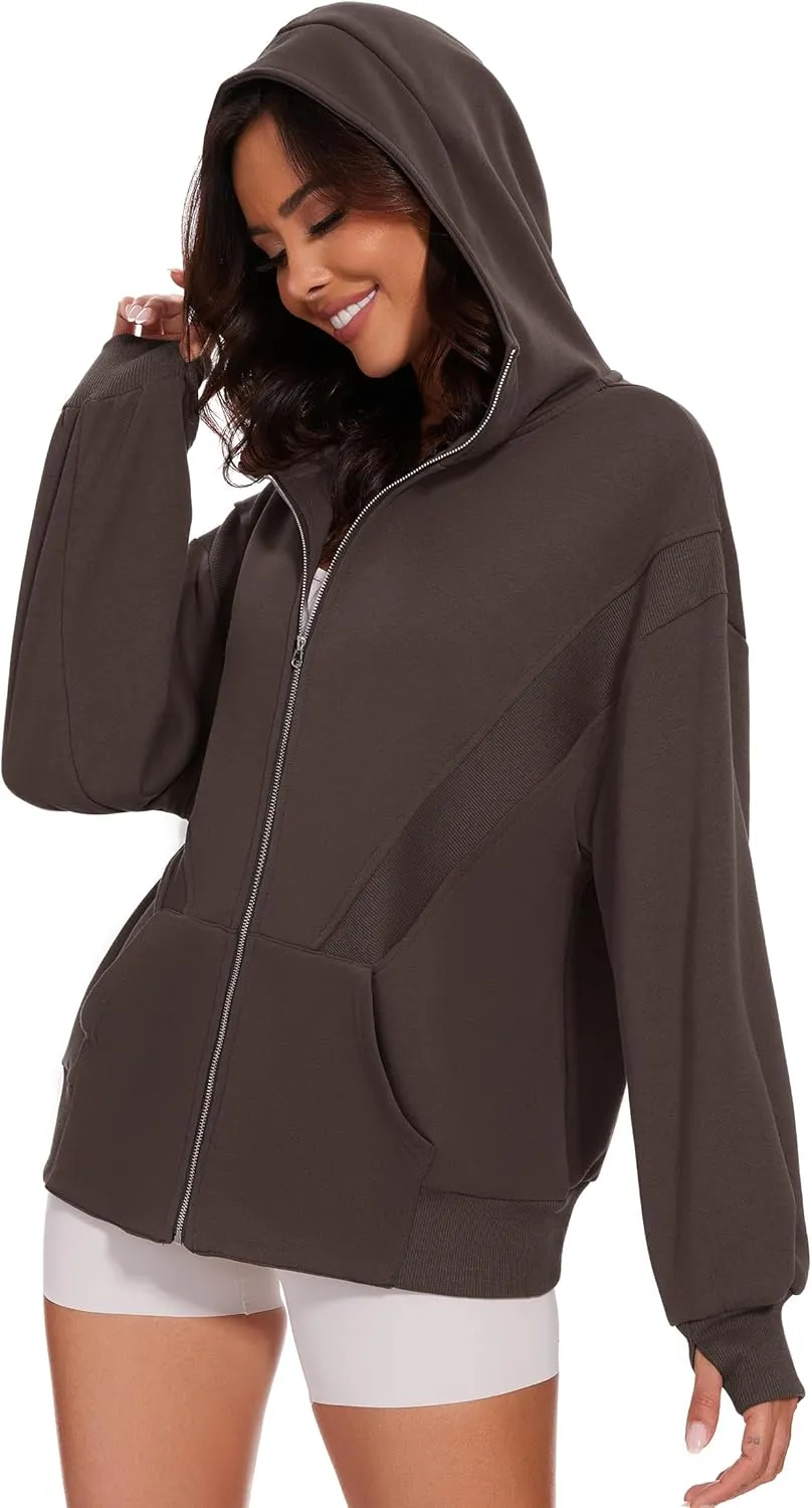 Taurus Womens Zip Up Hoodies Oversized Long Sleeve Sweatshirt Fall Y2K Hoodie Jacket with Pockets