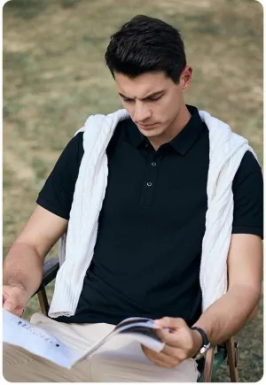 Tenna Teki Mens Golf Shirt Moisture Wicking Quick-Dry Short Sleeve Polo Casual Wear for Men