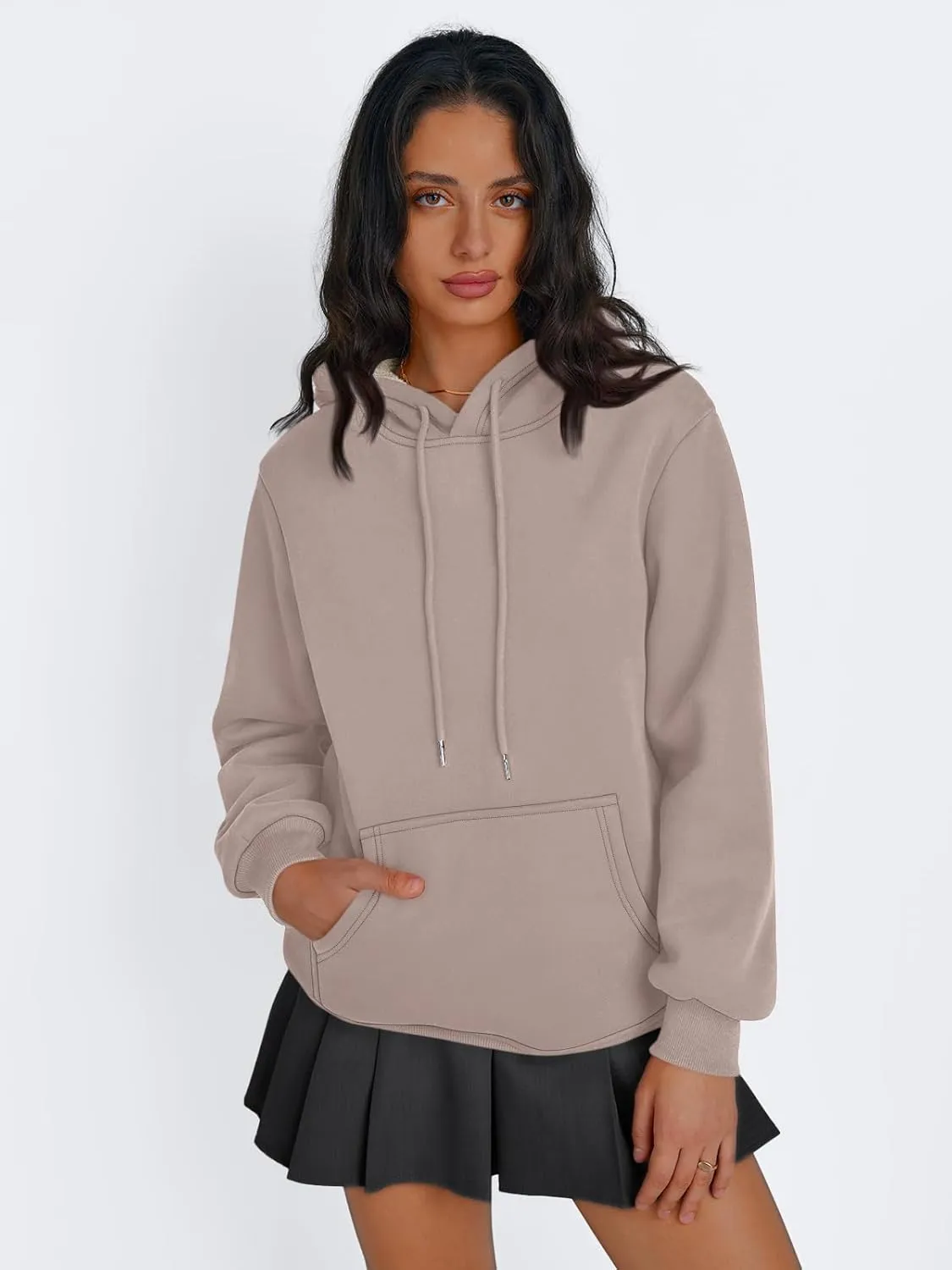 Trendy Queen Women's Winter Fleece Sherpa Lined Hoodie Casual Warm Long Sleeve Pullover Sweatshirt