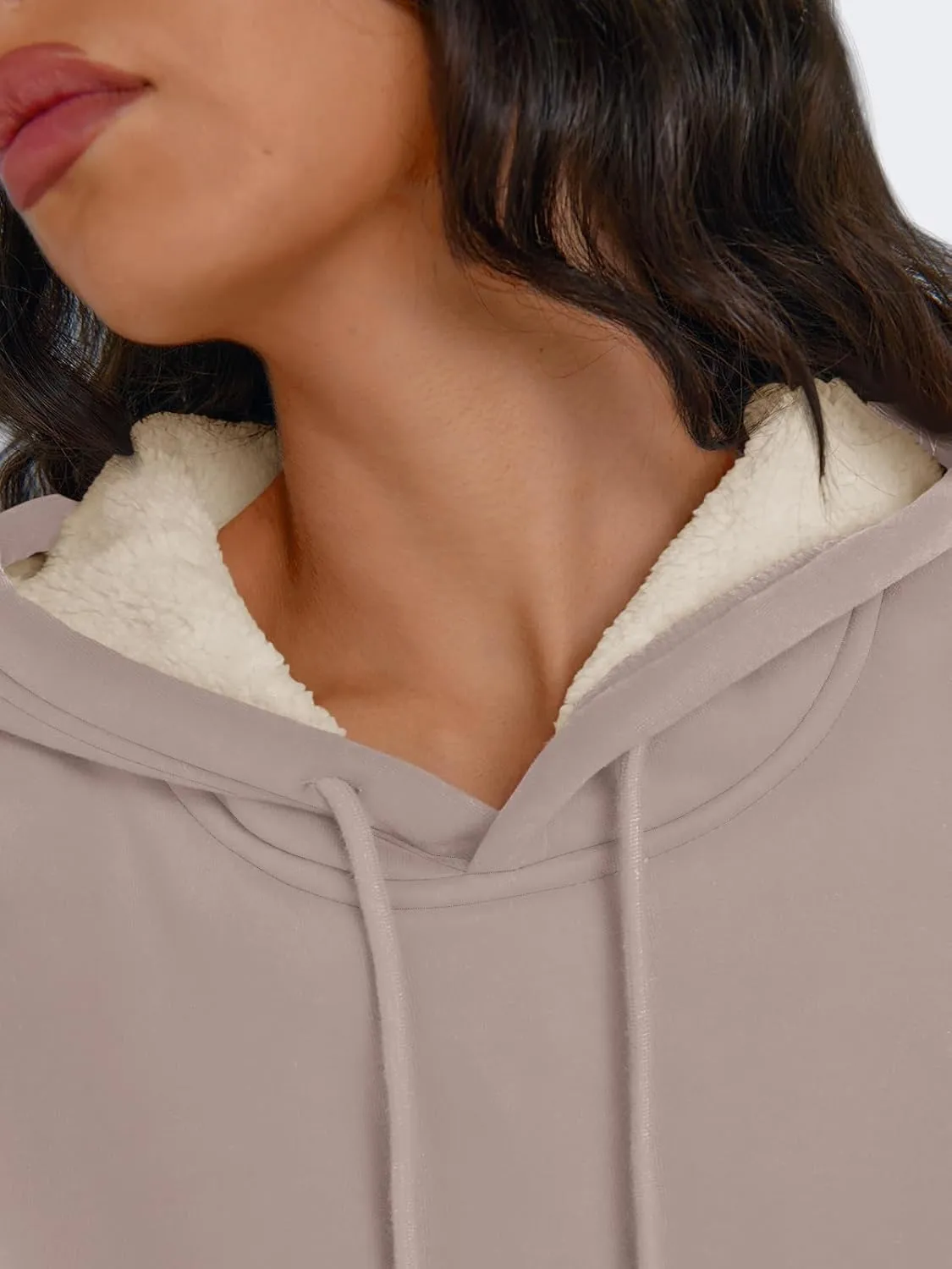 Trendy Queen Women's Winter Fleece Sherpa Lined Hoodie Casual Warm Long Sleeve Pullover Sweatshirt