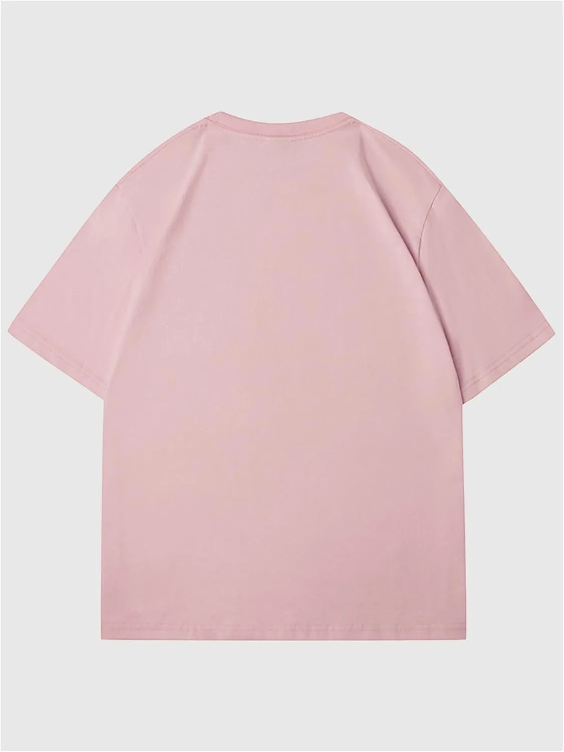 Verdusa Women's Fruit Letter Print Oversized T Shirt Retro Vintage Round Neck Drop Shoulder Tee Tops