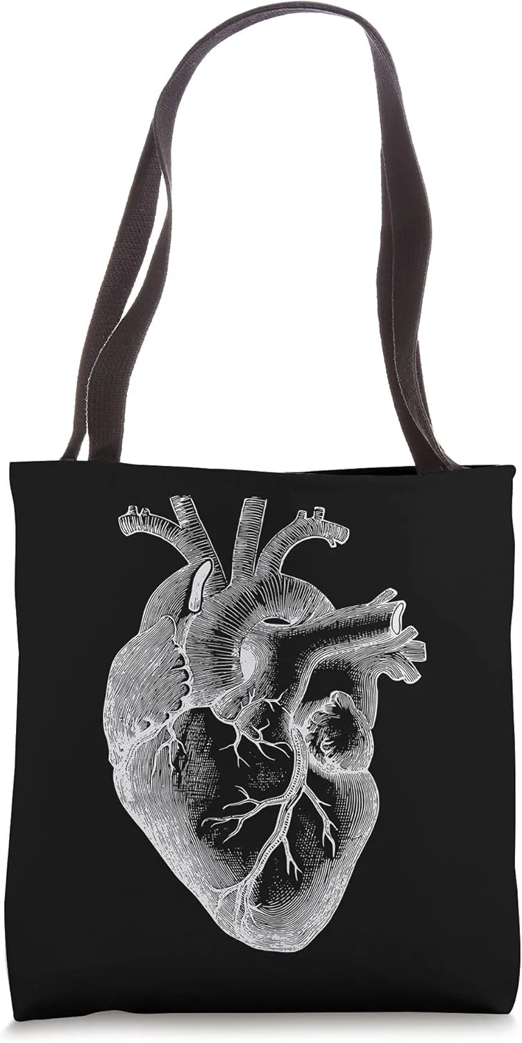 Vintage Anatomical Heart Cardiac Surgeon Student Gift Tote Bag