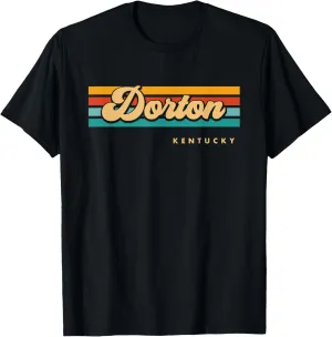 Vintage Sunset Stripes Dorton, Kentucky T-Shirt