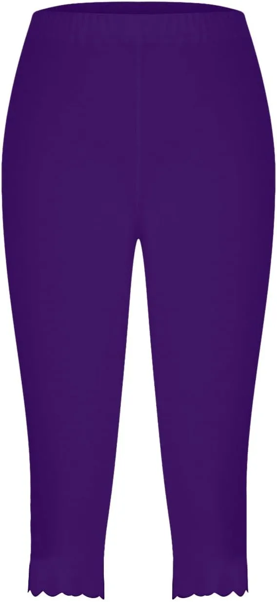 Women Capris Leggings 2024 Summer Causal Cropped Pants Dressy Trendy Knee Length Capri Laides Yoga Clothing