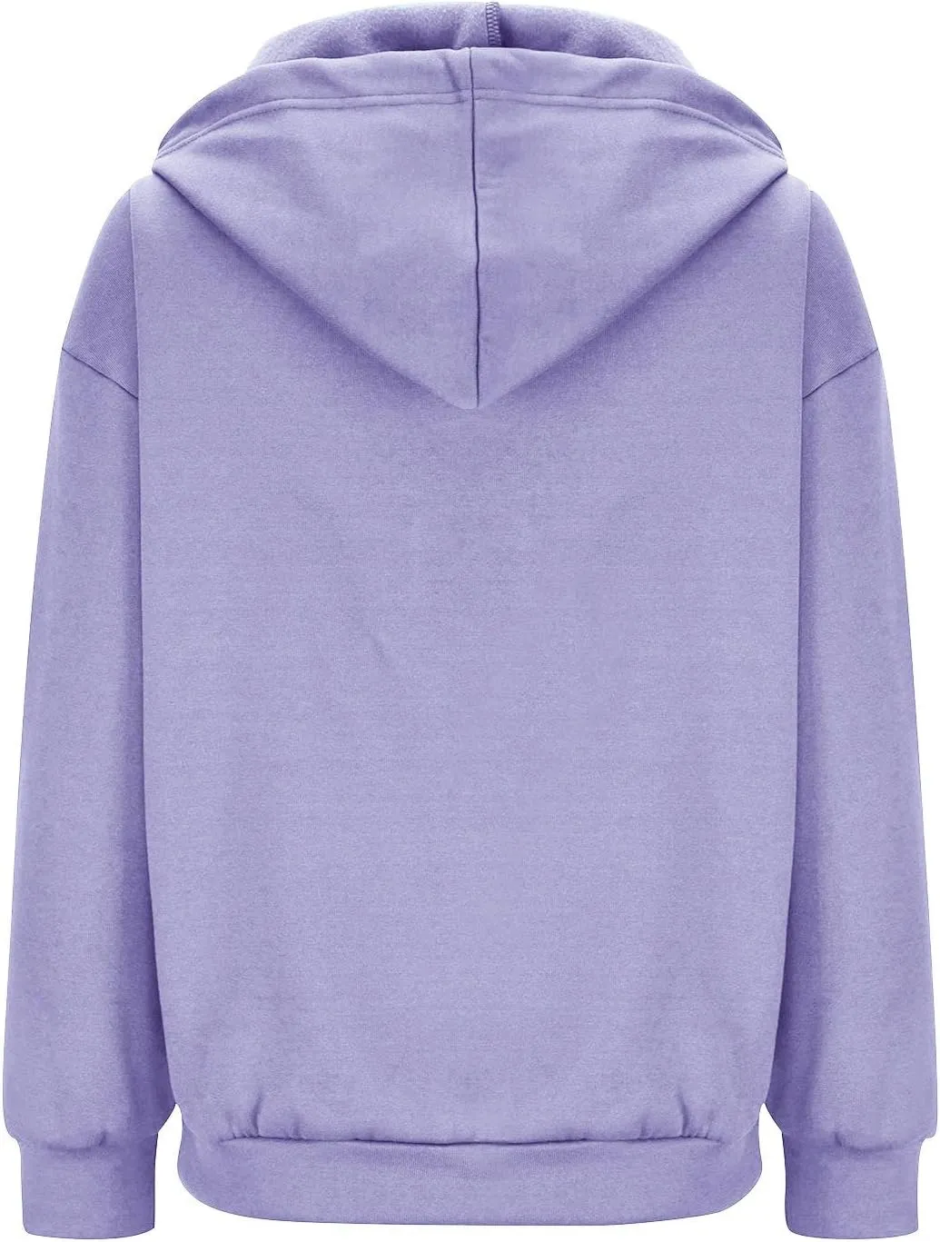 Women Fall Oversized Hoodies Solid Color Sweatshirts Full-Zipper Long Sleeve Pullover Tops with Pockets