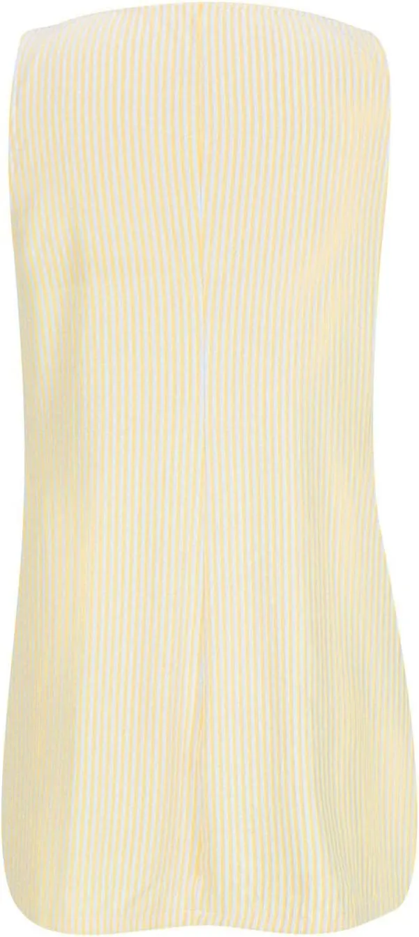 Women Summer Dresses Striped Loose Athletic Dress Sleeveeless Round Neck Hot Shot Mini Dress with Pockets