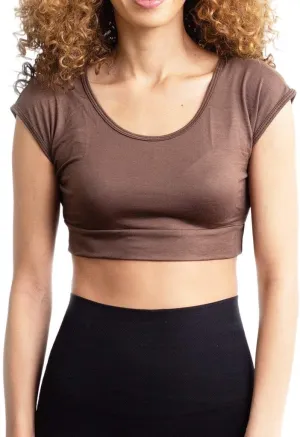 Women Tank Top Cami Layering HALFTEE Cap Sleeve Tee | Demi Crop Undershirt for Women & Teens XS-6X