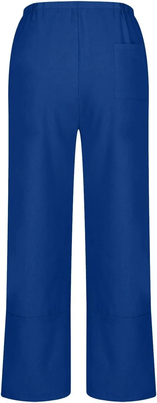 Womens Cotton Linen Pants 2025 Summer Wide Leg Casual Loose Drawstring High Waist Pants Trousers with Pocket