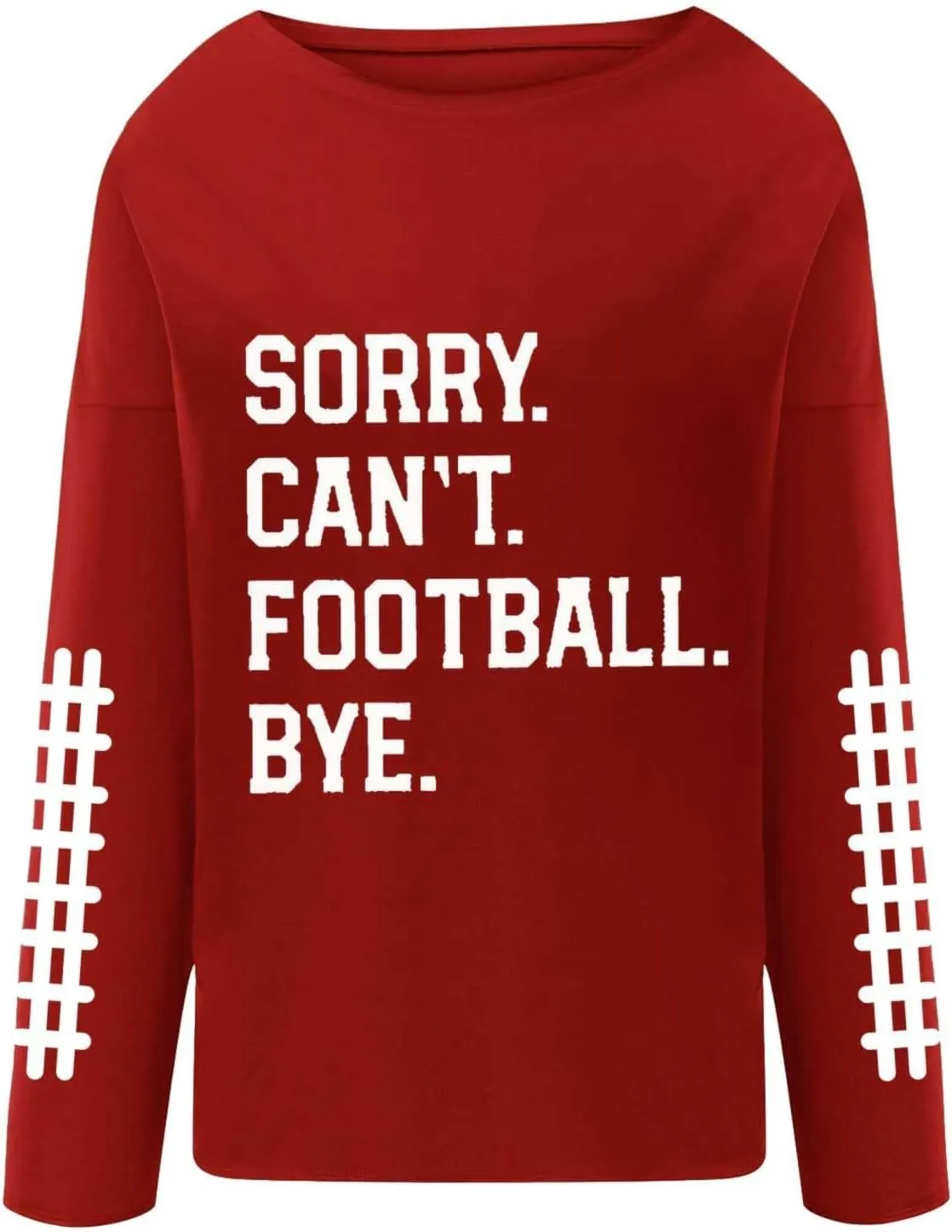 Women's Football Game Day Sweatshirt Funny Letter Print Crewneck Drop Shoulder Pullover Swseatshirt Loose Sports Tops