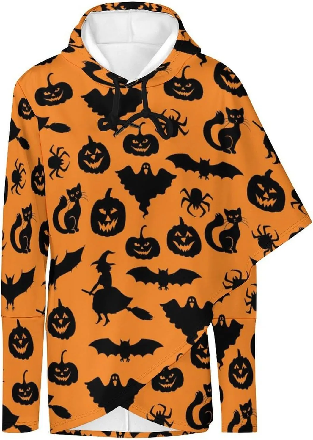 Women's Long-sleeve Cloak Style Magic Halloween Hoodie Layered Fashion Loose Fit