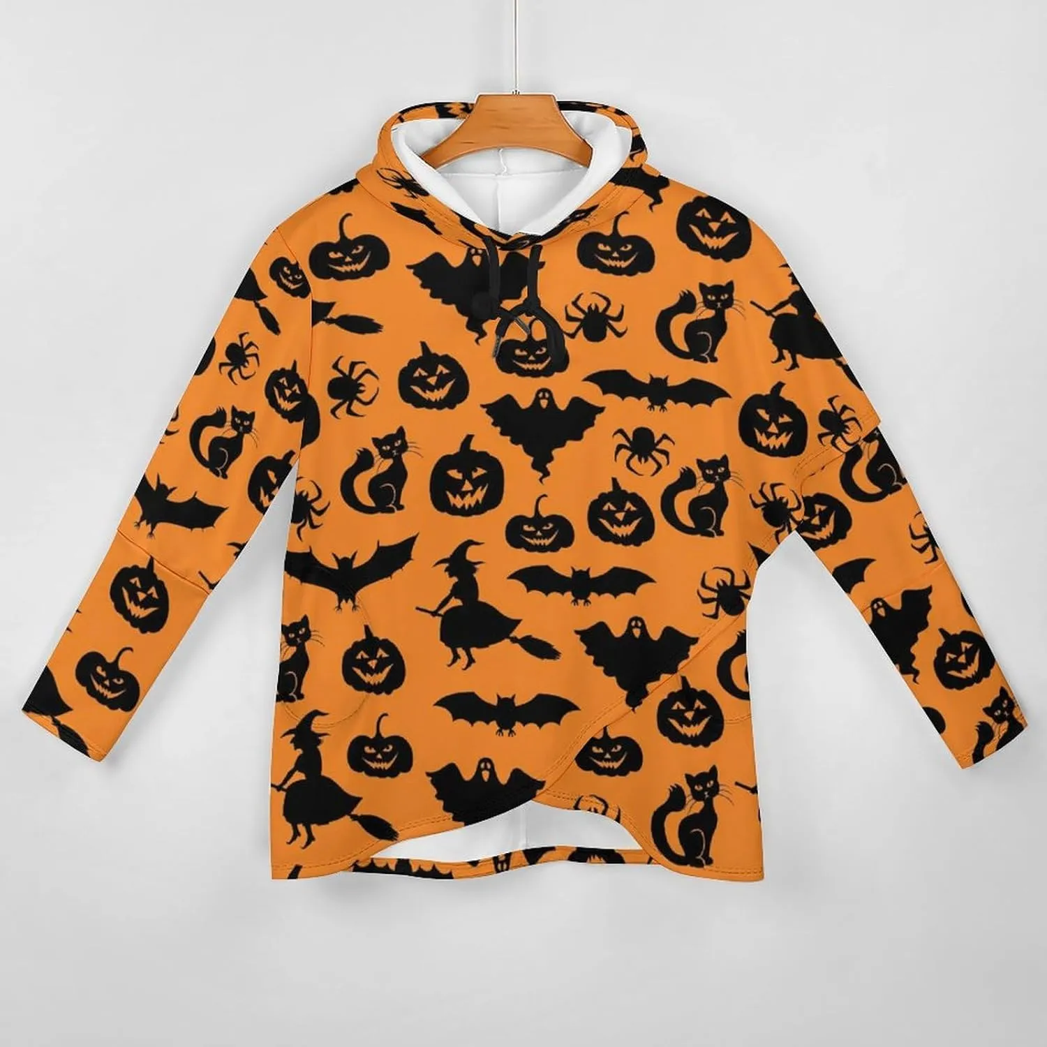 Women's Long-sleeve Cloak Style Magic Halloween Hoodie Layered Fashion Loose Fit