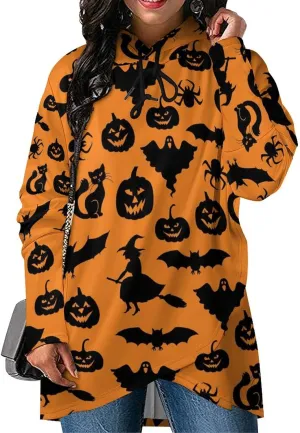 Women's Long-sleeve Cloak Style Magic Halloween Hoodie Layered Fashion Loose Fit
