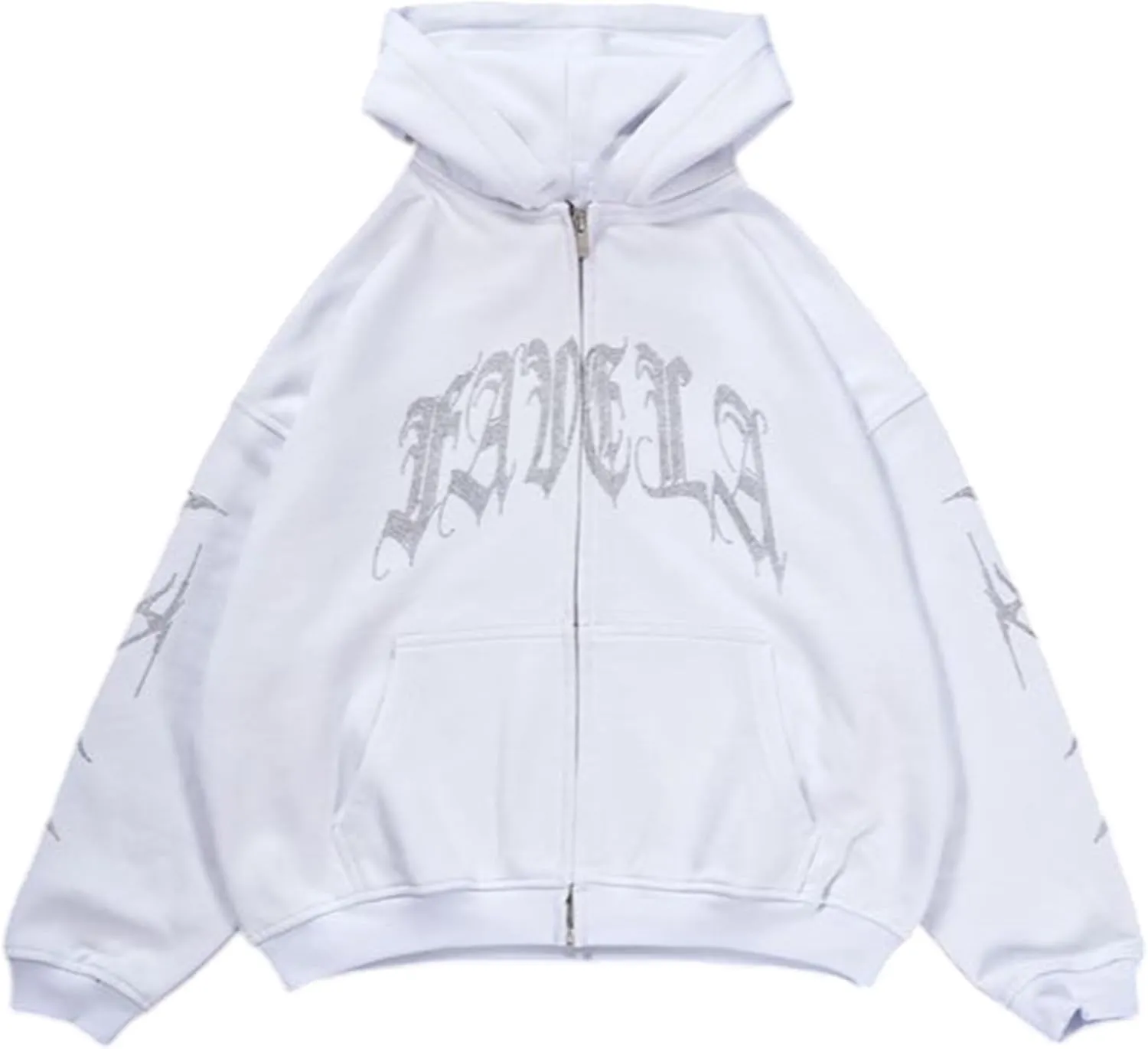 Womens Mens Y2K Zip Up Hoodies Sweatshirt Rhinestone Graphic Hoodies Long Sleeve Coat Plus Size 90S E-Girl Streetwear