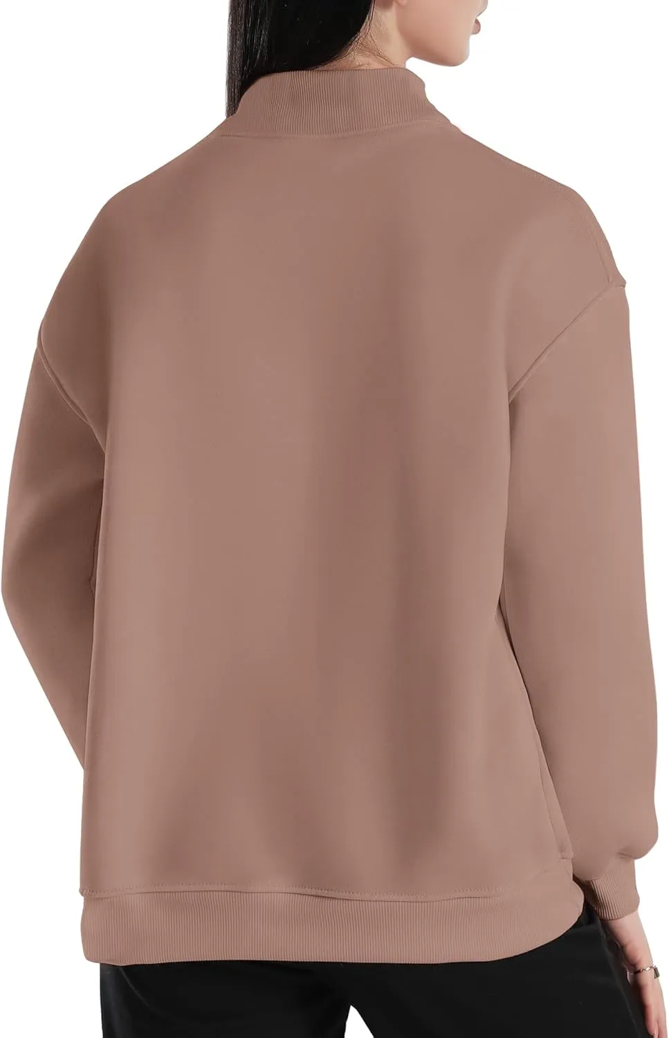 Womens Oversized Crew Neck Sweatshirt Turtleneck Pullover Long Sleeve Cute Hoodies Winter Clothes For Women Tops