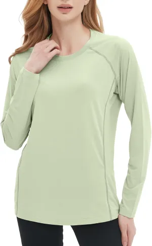 Women's Rash Guard Long Sleeve Shirt UPF 50  Sun UV Protection Quick Dry Swim Shirt Yoga Running Hiking Gym Tee Top
