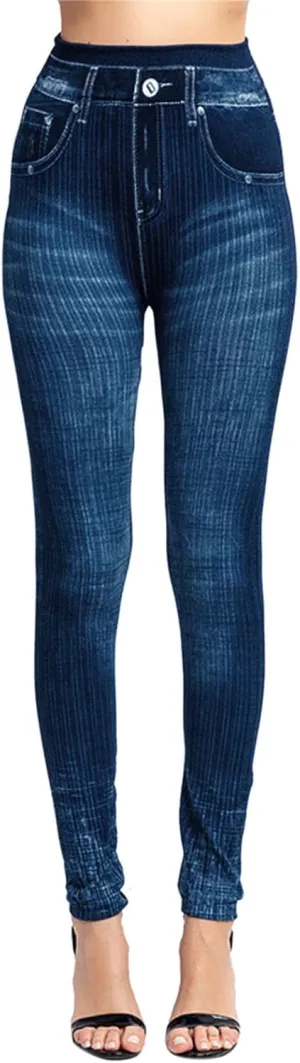 Womens Straight Leg Jeans Flowers Floral Print High Waist Faded Skinny Denim Pants Casual Slim Stretch Pencil Jegging