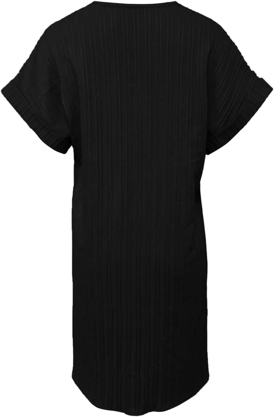 Womens Summer Shirt Dress 2025 Short Sleeve V Neck Buttons Dress Casual Loose Beach Mini T Shirt Sundress with Pockets