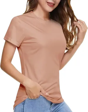 Women's T-Shirts Running Outdoor T-Shirts Sports Stretch Quick Dry Female Casual Tee Tops