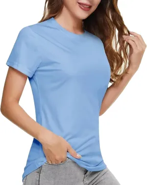 Women's T-Shirts Running Outdoor T-Shirts Sports Stretch Quick Dry Female Casual Tee Tops