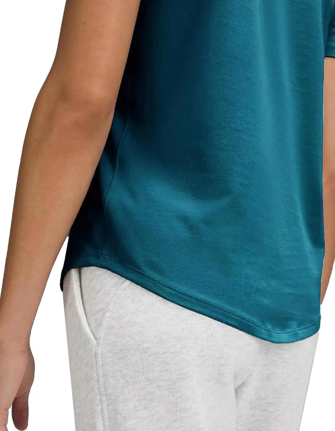 Women's Workout T-Shirt Short Sleeve Lightweight Crew Neck Shirts Yoga Running Exercise Athletic Tee Top