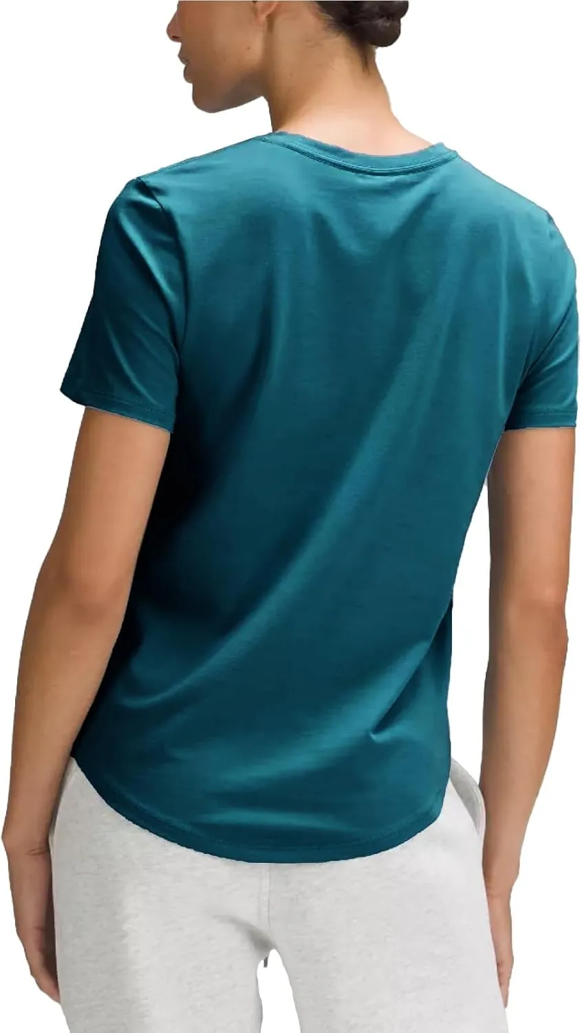 Women's Workout T-Shirt Short Sleeve Lightweight Crew Neck Shirts Yoga Running Exercise Athletic Tee Top