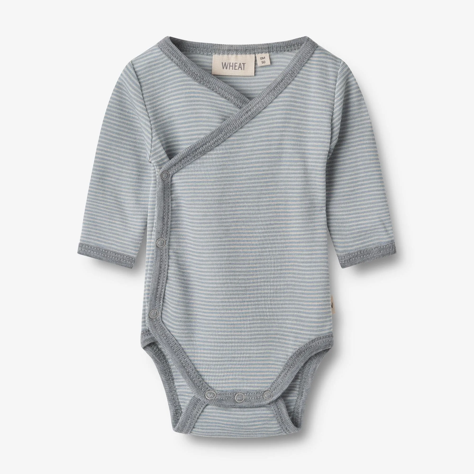 Wool Body L/S Willow - cloudy sky stripe