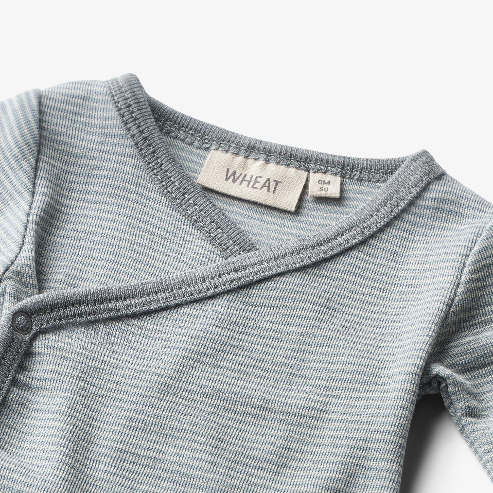 Wool Body L/S Willow - cloudy sky stripe