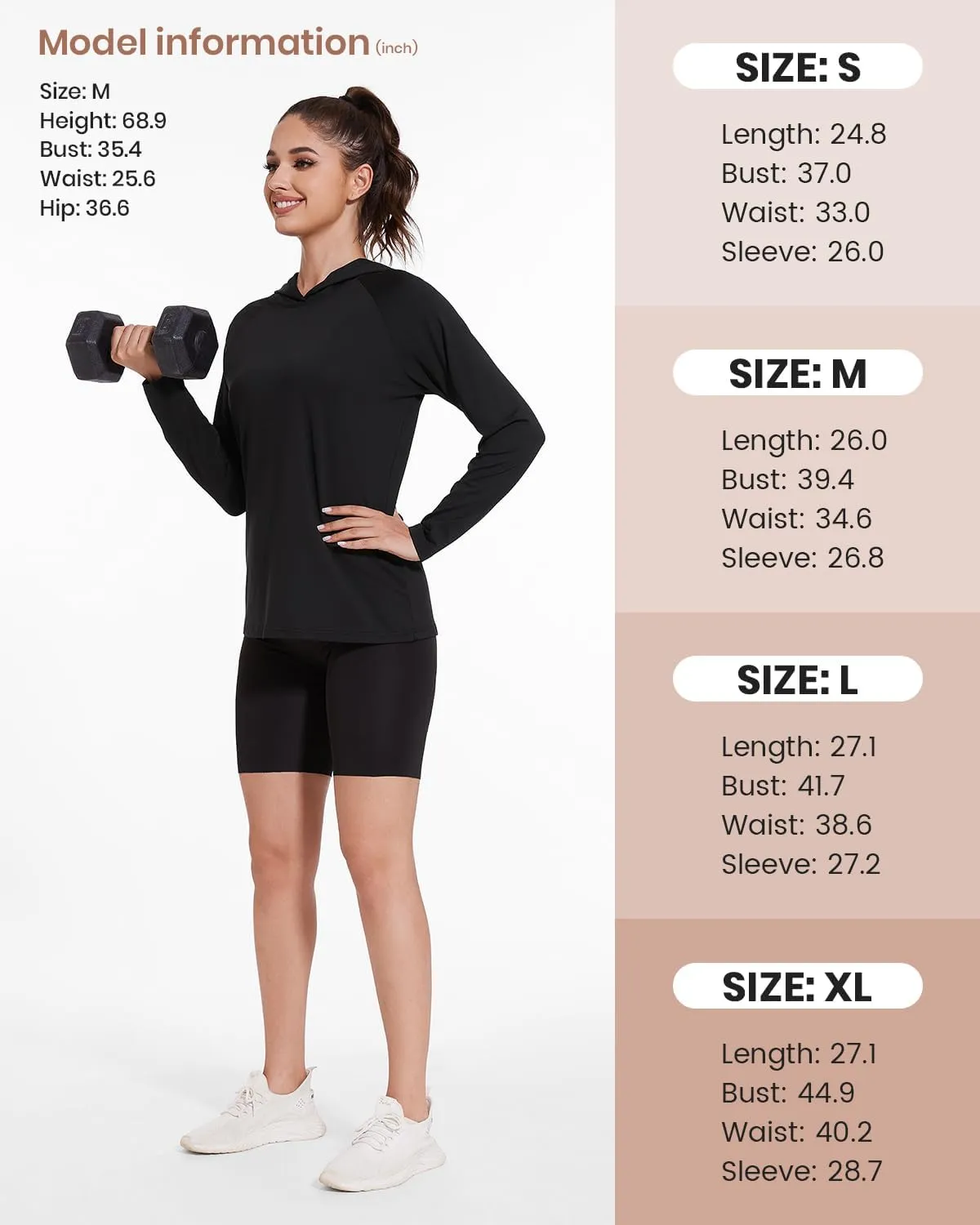 Xelky Women's Hoodie Long Sleeve Sun Shirts Lightweight UV Protection Hooded Shirt Athletic Hoodie with Thumb Hole