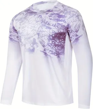 YIBIMOTTO Men's Running T-shirts Long Sleeve Shirt Quick Dry Cooling Sweatshirts UV Protection Fishing Tops
