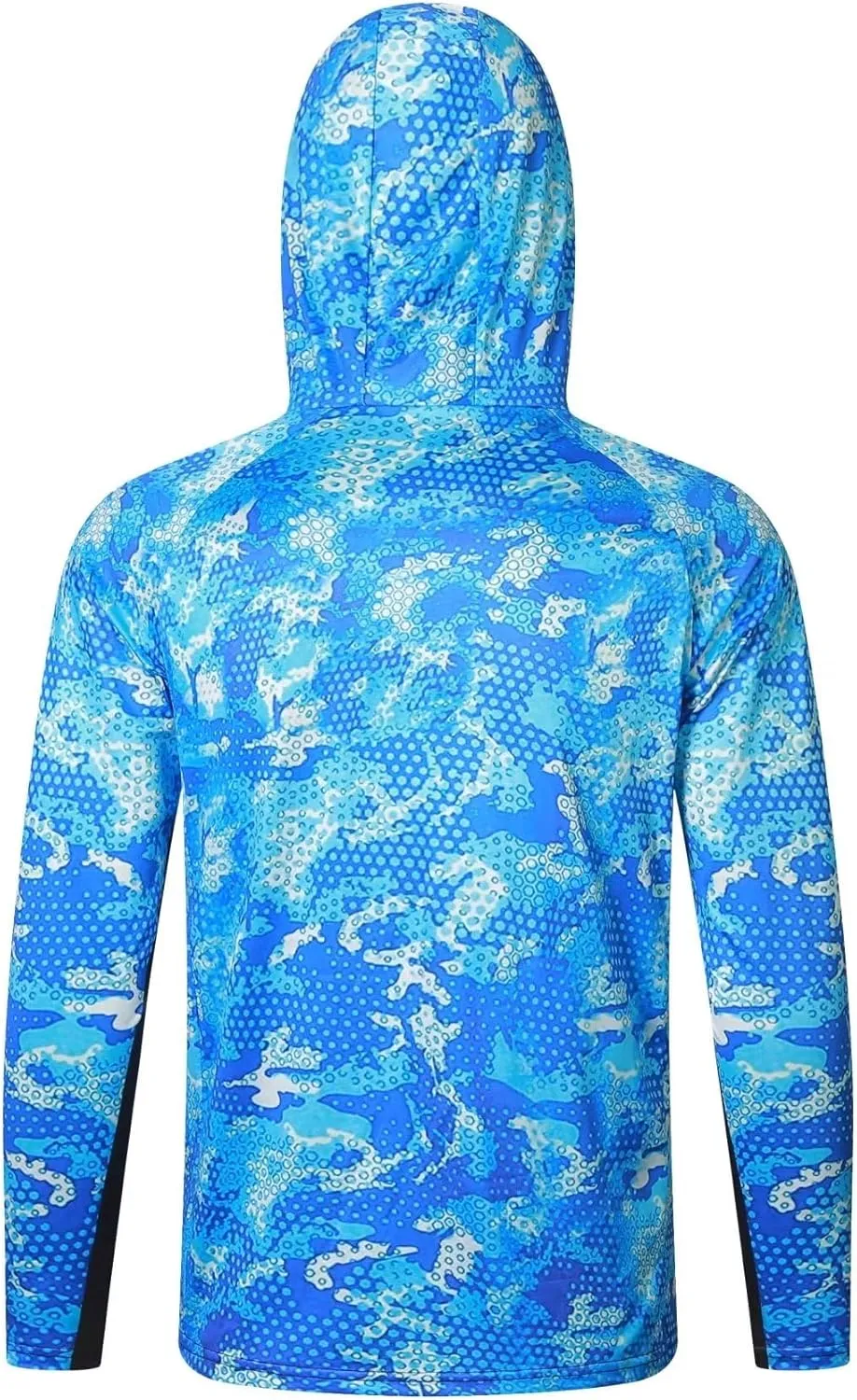 YIBIMOTTO Sports Athletic Hoodies for Men UPF 50  Sun Protection Shirt with Mask Long Sleeve Camo Fishing Shirt Sweatshirt