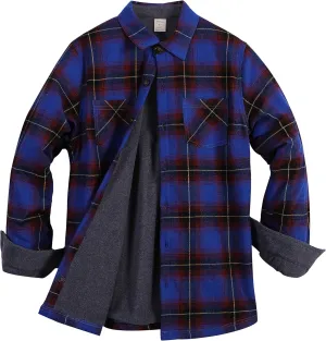 ZENTHACE Women's Thermal Fleece Lined Plaid Button Down Flannel Shirt Jacket