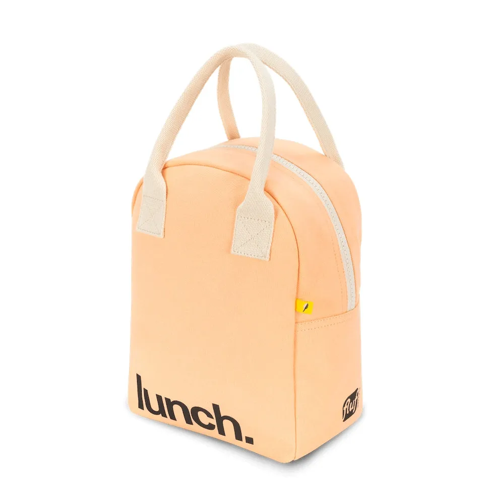 Zipper Lunch Bag - Lunch in Peach by Fluf