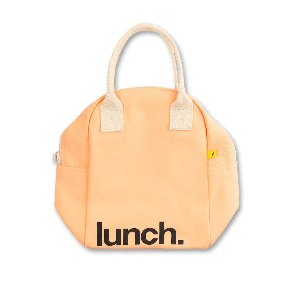 Zipper Lunch Bag - Lunch in Peach by Fluf