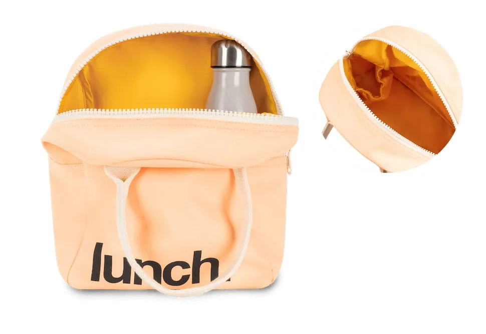 Zipper Lunch Bag - Lunch in Peach by Fluf